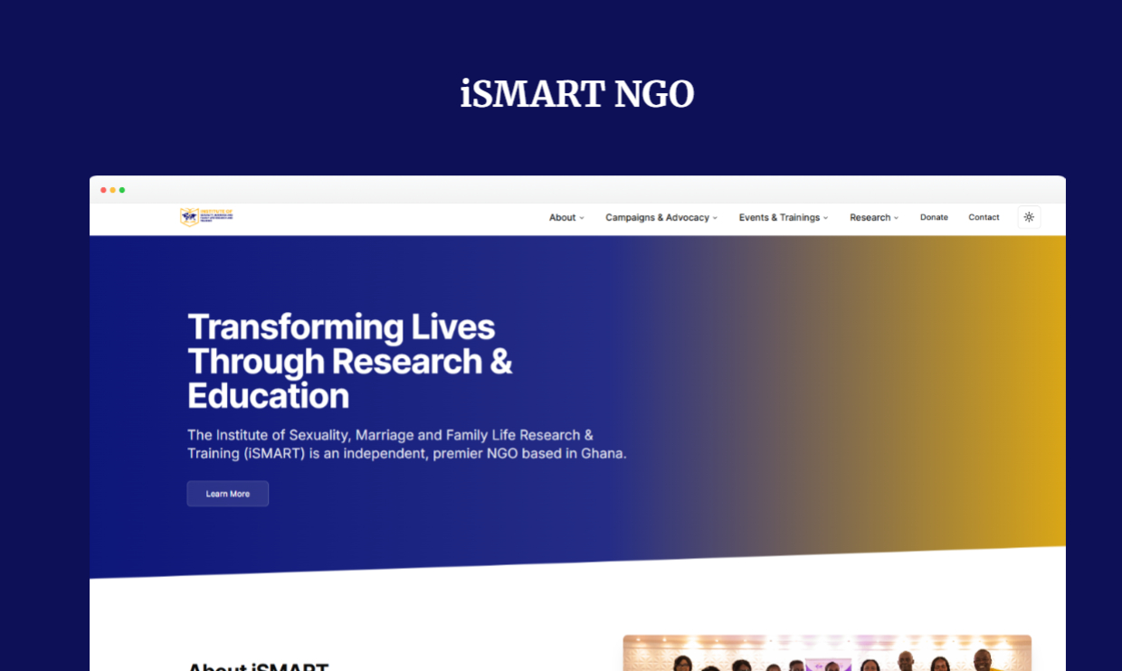 iSMART NGO Website