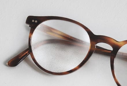 Beschlagene Brillengläser