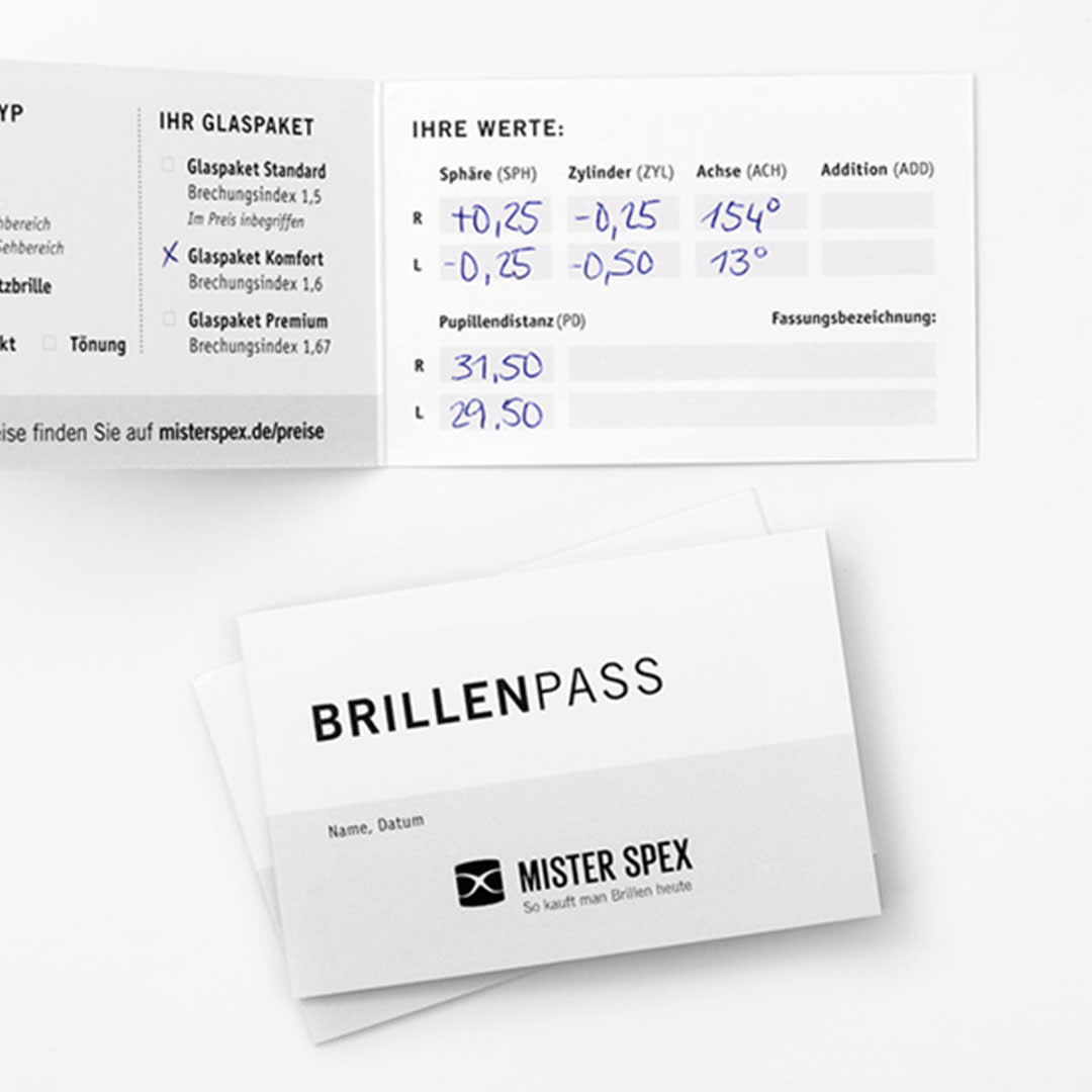 Brillenpass erklärt