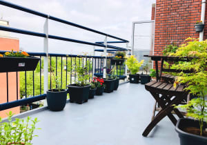 Spacious rooms in Amsterdam with terrace and private parking