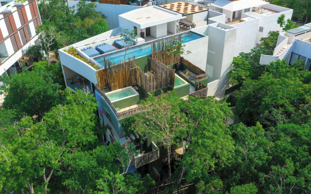 Habitación en hotel "ropa opcional" en Aldea Zama, Tulum