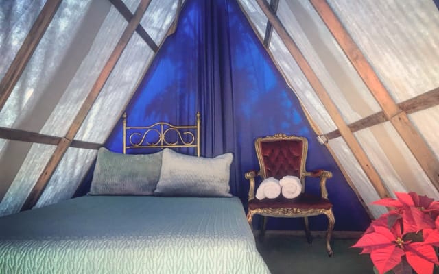 Glamping dans les collines vertes