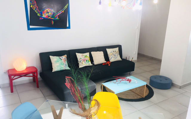 100m vom Strand entfernt Pointe Marin: "Calypso" Haus F3 bunt und arty - Foto 14