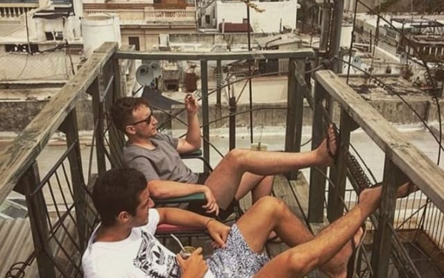 cabana vegana no terraço da casa vegana