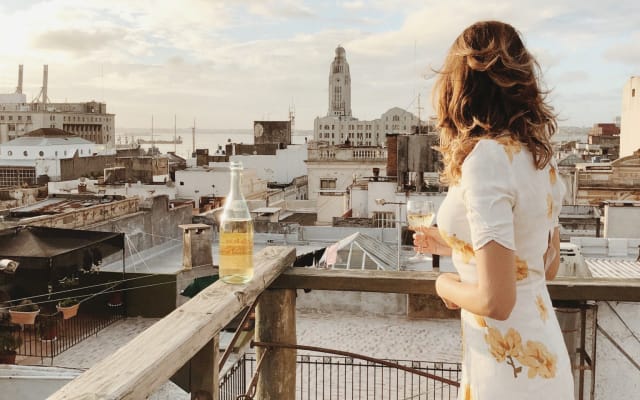 cabana vegana no terraço da casa vegana