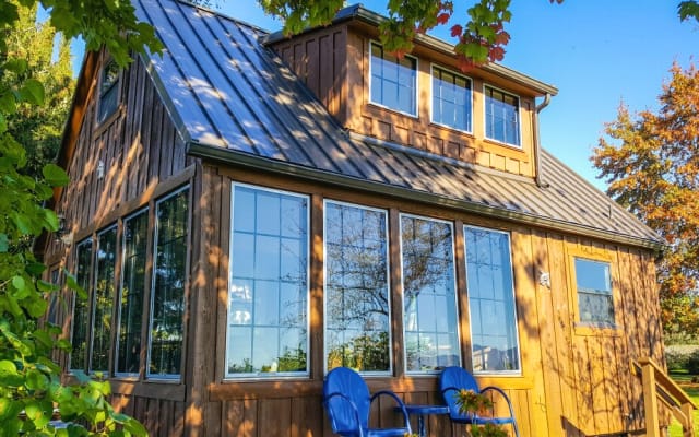 Cabana com vista para as terras agrícolas de Skagit Valley