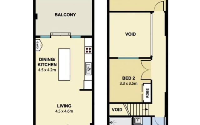 Privado Habitación doble en 2 piso moderno apartamento en Surry Hills
