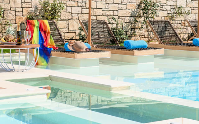 Piscine chauffée de la Villa du Lac Bleu