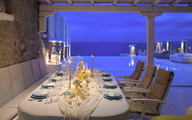 Mykonos Calypso Sunset Luxury Villa Pool-kite surf-yoga