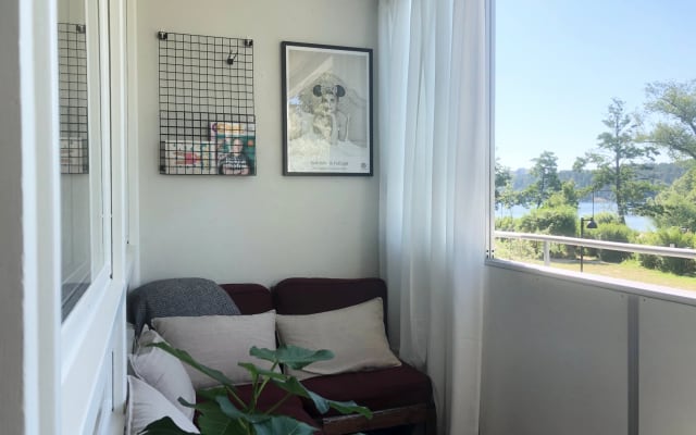 Charmoso apartamento com vista para o mar