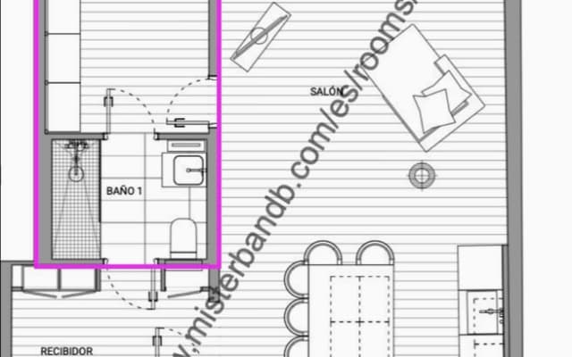 Doppelzimmer mit eigenem Bad im Zentrum