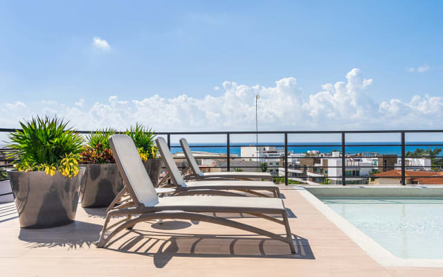 Magnifique studio avec vue sur l'océan depuis le toit