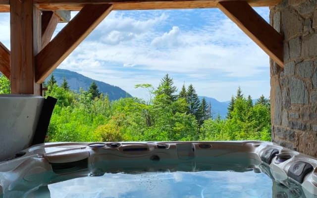 Rental Les Carroz Flaine, luxury chalet with exceptional view