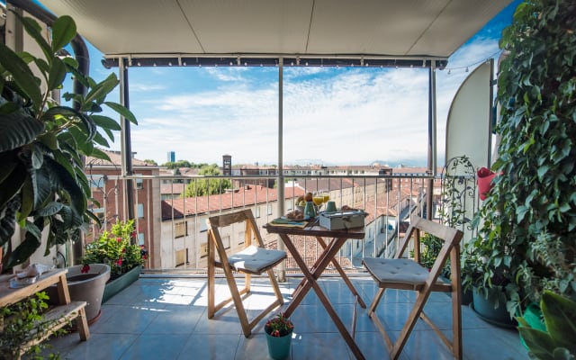 La Balounette - penthouse pitoresca com vista para a montanha.