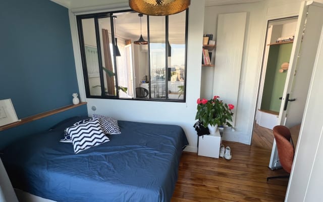 1 BedRoom in gemütlicher Wohnung 40m2 mit Blick auf den Eiffelturm...
