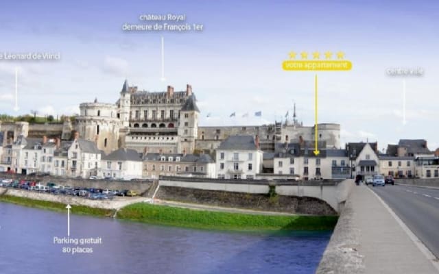Charming 6/8-person apartment in the historic heart of Amboise