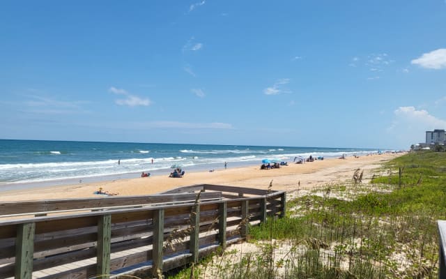 Entire 2 bedroom 1 bath beachfront condo with pool, quiet area
