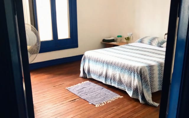 Comfortable, warm and spacious room.