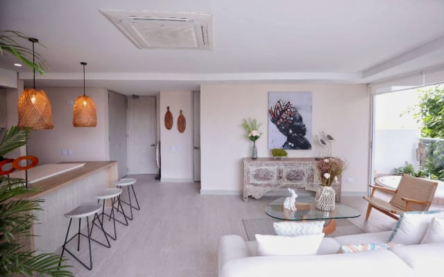 Schöne Wohnung 10 Minuten zu Fuß vom Strand entfernt.