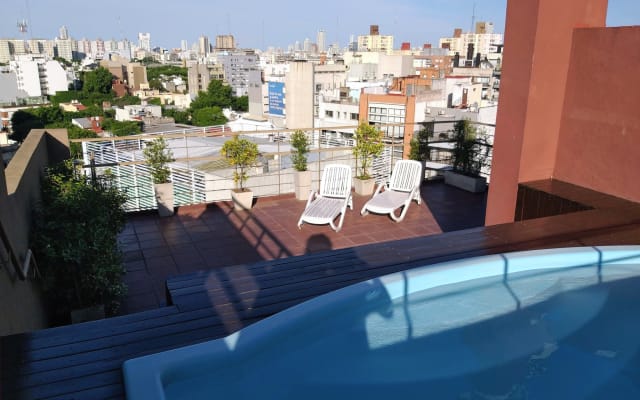 Modern apartment with city view