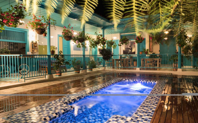 Hotel Casa de las Dos Palmas, pequeña piscina caliente, sala de vapor