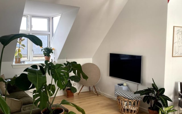 Penthouse mit Blick auf die Türme von Kopenhagen