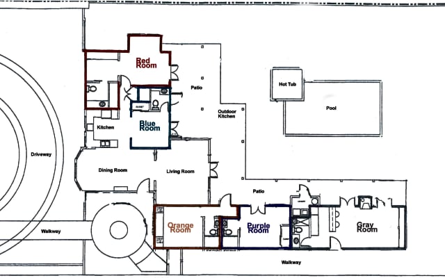 Anúncio de Gregg em misterb&b - Site Plan