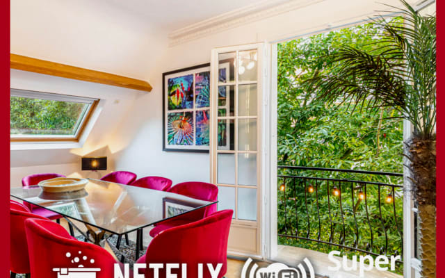 Moderne, elegante Wohnung - Kunst, Design und Garten