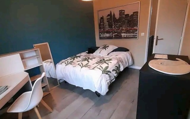 Habitación encantadora, tranquila y espaciosa. Entre París y CDG.