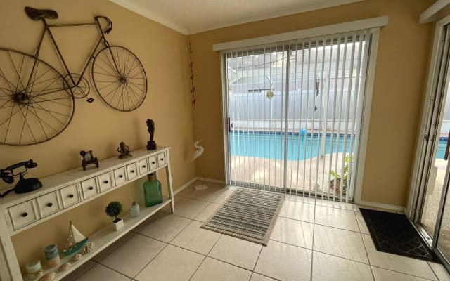 Comfortable private room with pool and patio