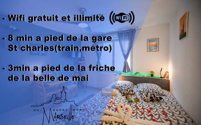Studio Stadtzentrum Bahnhof Saint Charles Marseille