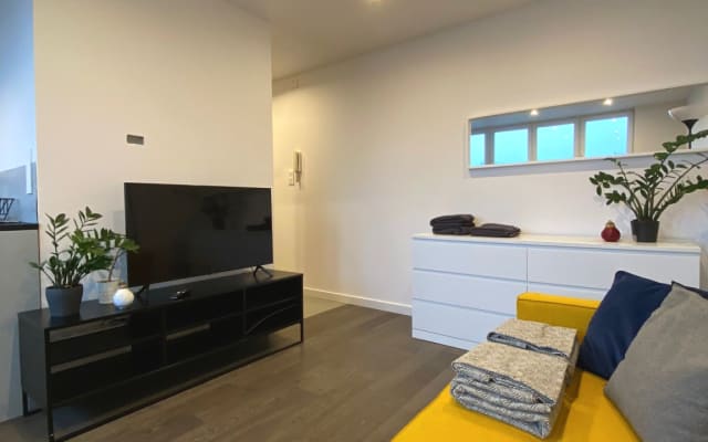 Studio apartment 12 minutes form city center.