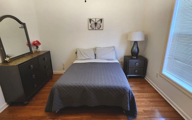 Tucked away in a nice quiet area 10 minutes from downtown.