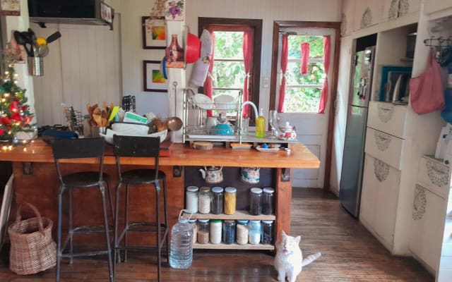 Cabane confortable avec une tinaja partagée avec un bain à remous