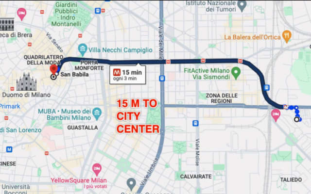 Marco's listing on misterb&b - 10 min by metro from Duomo 