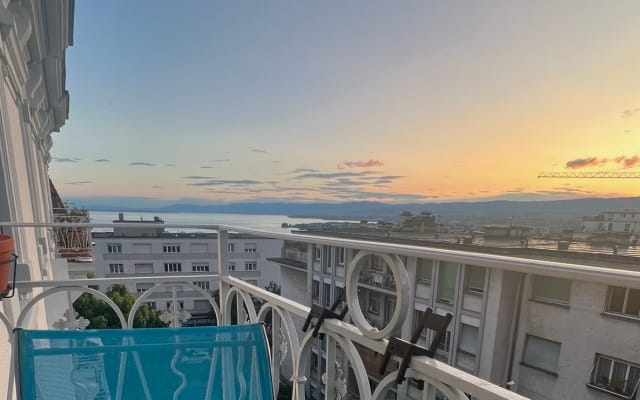 Zimmer mit Seeblick im Zentrum von Lausanne