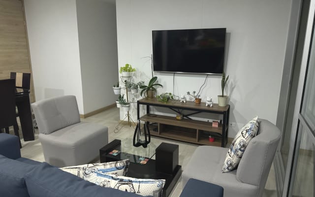 Room in beautiful apartment in the south of the city of Medellin.