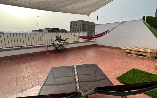 Studio with private terrace for 2 persons.