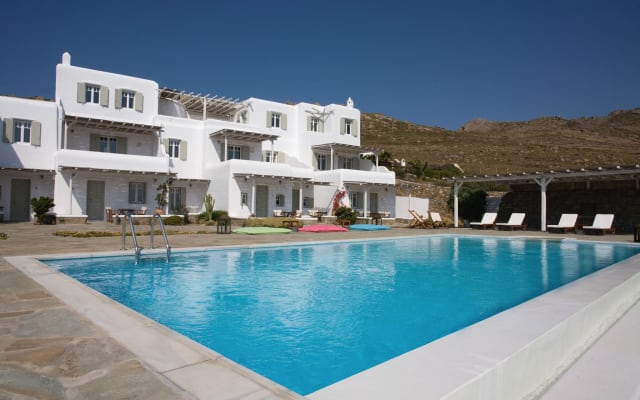 Studio pour 2 personnes avec vue sur la mer à Mykonos dans la baie de...