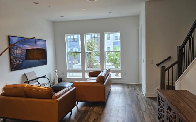 New townhome in revitalized Packing District a few miles from downtown
