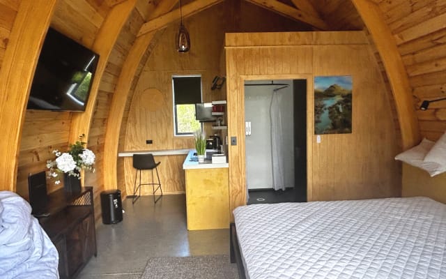 Chalets are in a beautiful picturesque landscaped gardens