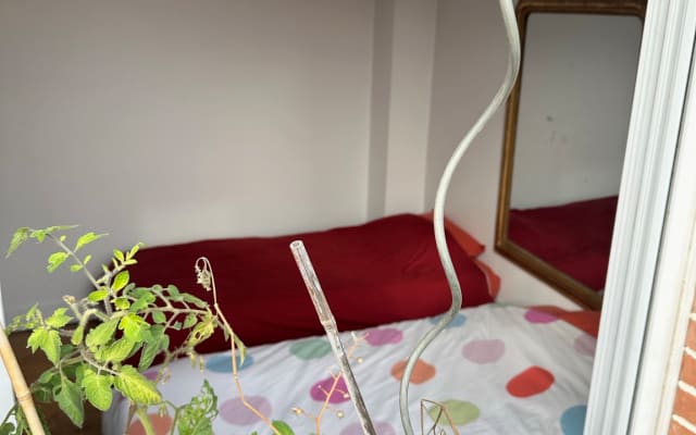 Chambre privée sur terrasse calme