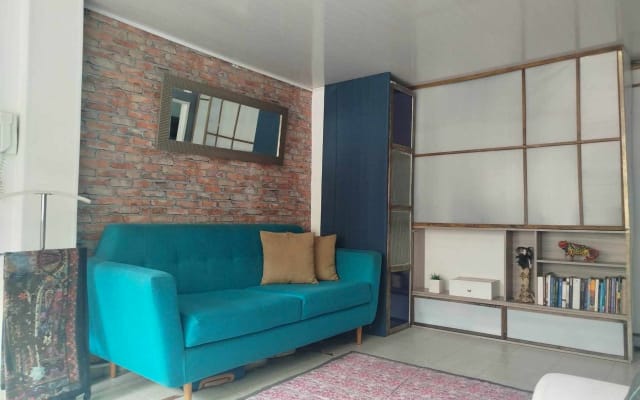 comfortable sofa in apartment in the gay area of bogota (chapinero...