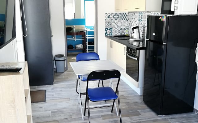 Semi-detached studio with large outdoor area, quiet but close to...