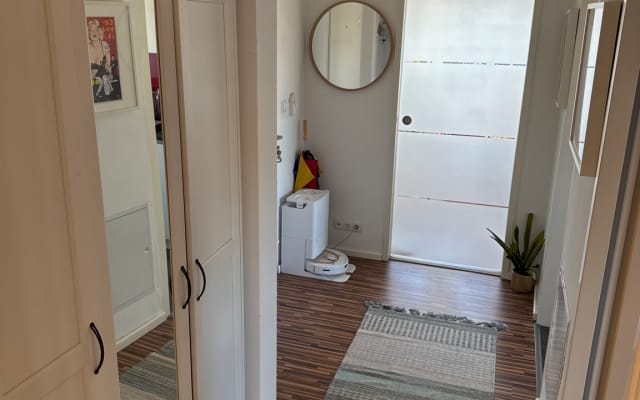 Private room with balcony in beautiful clothing optional apartment