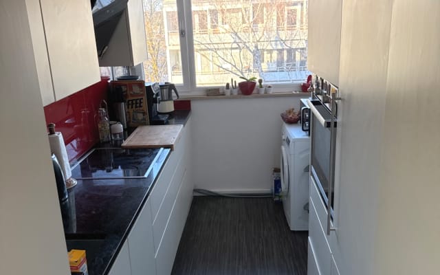 Private room with balcony in beautiful clothing optional apartment