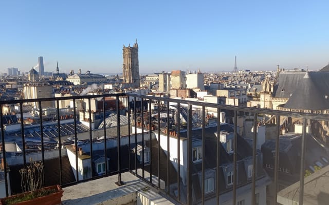 Parigi centro Terrazza appartamento 360° vista Marais Hôtel de Ville