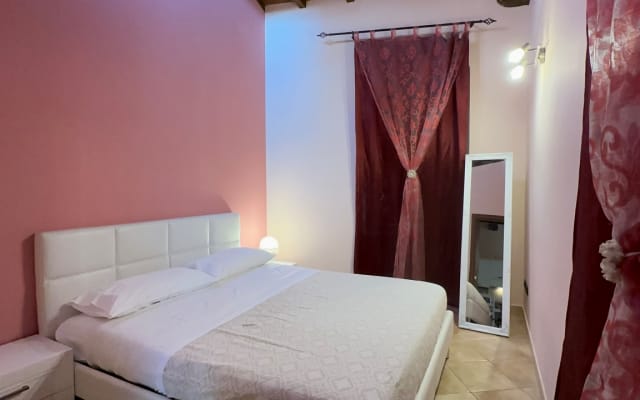 Historic attic with wooden ceiling in the medieval heart of Viterbo
