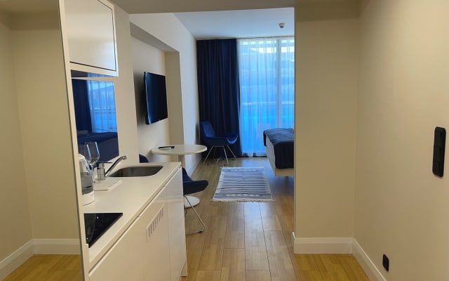Welcome to your perfect getaway in Batumi! This elegant and modern