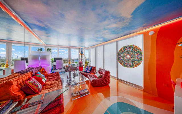 Ryan's listing on misterb&b - living room, AGAIN, only this time the sliding pocket wall is out so you don't get the full view here